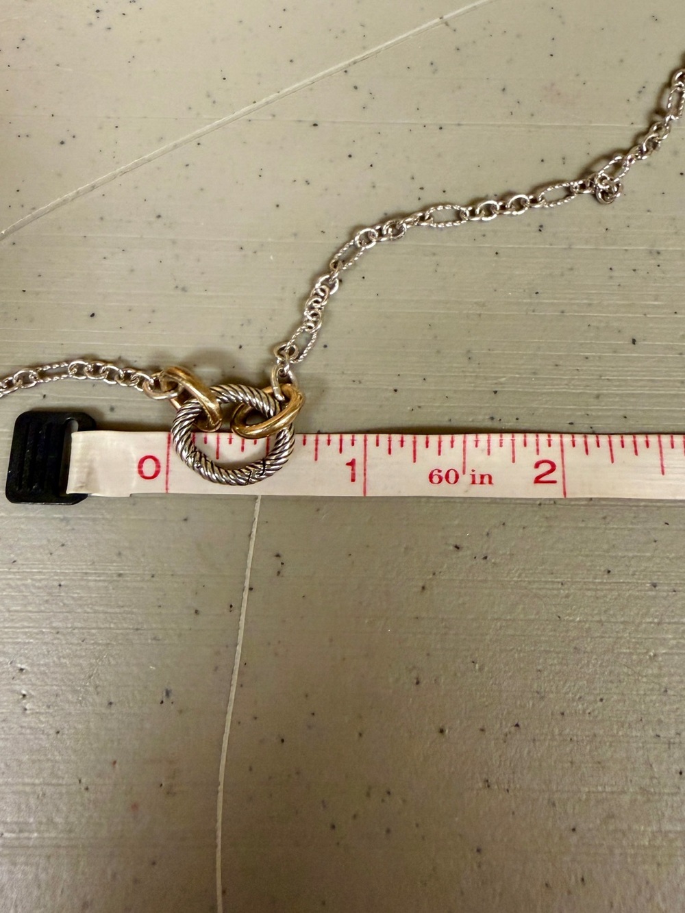 JAMES AVERY Sterling Bronze Oval Twist Changeable Charm Holder Necklace; RETIRED - Picture 8 of 9